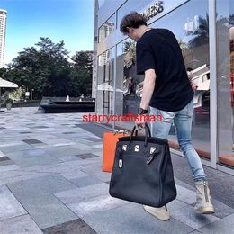 Genuine Leather Handmade Handbag B40k Bags Limited Edition Large Capacity Travel Handbags Men's and Women's Business Travel Luggage Baghave logo HB99