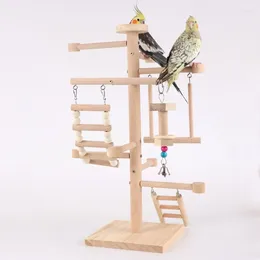 Other Bird Supplies Budgies Cage Toy Ladder Stand Swing Set Parrots Gym Bridge Climbing For Parakeets Cockatiel 87HA