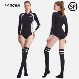 Lagcen/langchen's New Cold and Warm Diving Suit, 2.5mm Wet Suit, Jumpsuit, Swimming Suit, Snorkeling and Surfing Suit