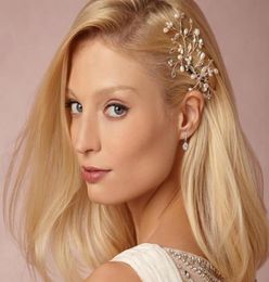 Bridal Hair Accessories Tiaras Hair Pins Lady039s Natural Pearls Fascinators Bridal Wedding Flower 2021 Crystal Headband Hair C7282517