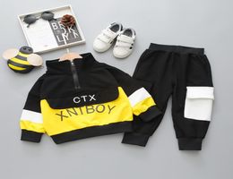 Children Sports Suit For Boys Letter Print Sweater Casual Pants Baby 14 years Kid Clothing Tshirt Set Clothes1369840