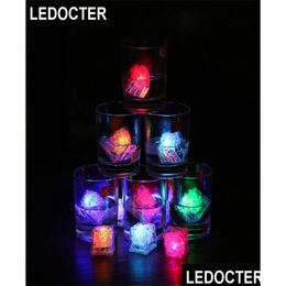 Novelty Lighting Mini Led Party Lights Colorf Changing Ice Cubes Glowing Blinking Flashing Novelty Decor Light Up Bar Club Wedding Amb Dhhrn