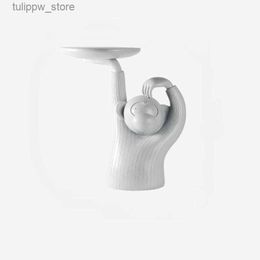 Decorative Objects Figurines Nordic Home Decor Light Luxury Modern Statues And Sculptures Large Tray Coffee Table Handicraft Furniture Decoration Gift L240306