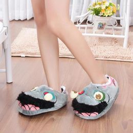 Slippers Winter Warm Zombie Women One Size Fits Most Pranks Funny Sliders Female EU 35-42 Home Shoes Ladies Slipper