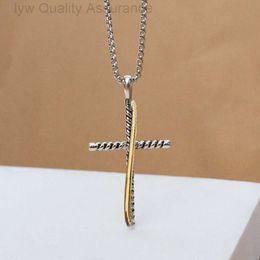 Designer David yurma Davids Cross Necklace Popular Button Line Pendant David Jewelry Stainless Steel Chain