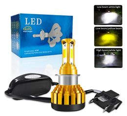 Motorcycle H4 Led Headlight Bulb H6 BA20D Kit Conversion HiLo Beam Headlight 2 Colors 3000K 6000K Motobike Headlamps 12V 24V8654014