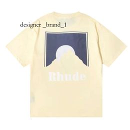 Rhude Luxury Brand Rhude Shirt Men T Shirts Designer T Shirt Men Shorts Print White Black S M L Xl Street Cotton Fashion Trend Brands 5836