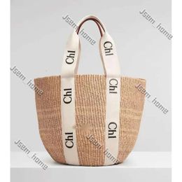 Borsa da donna in paglia di design a tracolla Borsa da uomo in tessuto con pochette Borse da vacanza a mano Borsa con capacità a manico superiore Borse da spiaggia a spalla grande per il fine settimana 801