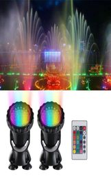 12V Submersible Pond Light MultiColor Aquarium Spotlight for Garden Fountain Fish Tank RGB LED Lighting with Remote Controller7299700