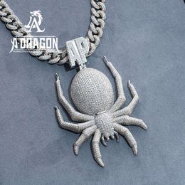 Custom Jewelry Moissanite Animal Spider Pendant Gold Plated Diamond Necklace for Unisex Hip Hop Style Pendant