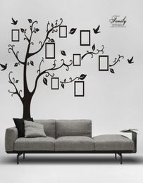 Large 200250Cm90120in Black 3D DIY Po Tree PVC Wall DecalsAdhesive Family Wall Stickers Mural Art Home Decoration4378194