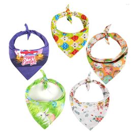 Dog Apparel Easter Pet Dressing Puppy Bandana Towel Colorful Printed Scarfs Cats Dogs Saliva Pets Dress Up Supplies