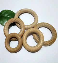 Nature Beech Wooden Ring Teether 40mm Wood Ring Baby Infants Teething Care Product DIY Wooden Teethers Necklace5311190
