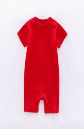 In stock Baby Rompers summer Boy girls Clothes Short sleeve Romper Cotton Newborn Kids Designer Jumpsuit fashion Clothing9268340