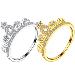 Cluster Rings 2024 Selling S925 Sterling Silver High-end And Versatile Fashion Crown Ring In Japan South Korea Europe America