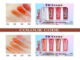 Fit Colors 4pcsset Gloss Plumping Lip Gloss Plumper Moisturizer Plump Volume Shiny Oil LipGloss Set 8 Color5858425