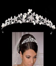 12pcs Glitter Rhinestone and Pearl Tiara Headband Simulated Jewellery Hair Crown Accessories for Bride Princess Birthday Party DIA 15702722