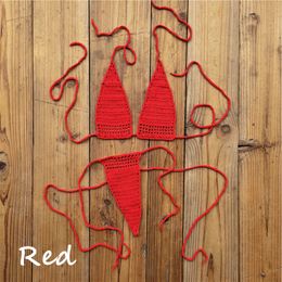 New Handmade Crochet Micro Bikini G Thong String Beach Micro Swimwear Sexy Lingerie Sets