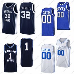 Custom NCAA BYU Cougars College Basketball Jerseys Marcus Adams Jr. Ally Atiki Dawson Baker Tredyn Christensen Dallin Hall Tanner Hayhurst Johnson Khalifa