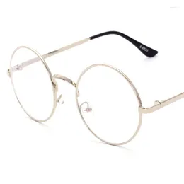 Sunglasses Frames Fashion Round Frame Glasses Clear Lens Unisex Gold Metal Optical Men Women Eyeglasses Vintage Daily Eyewear