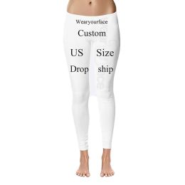Leggings Custom Dropship US Size 3D All Over Printed Legging Sportwear For Fitness Elastic Bodybuilding Girls Women Clothing