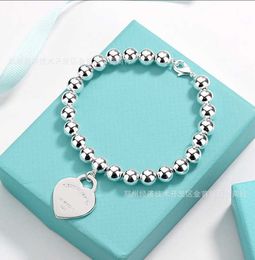 Designer Tiffays large love rose gold and silver bead round bracelet female temperament trend