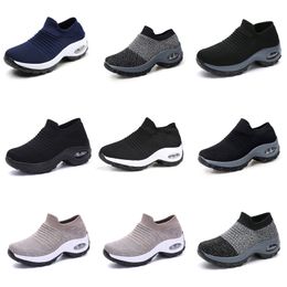 Women Men GAI Running shoes breathable sneaker triple white triple black grey dark Mesh platform Shoes sport tennis Six