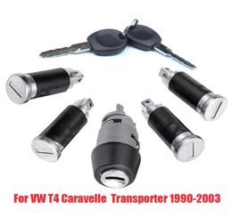 Ignition Switch Door Lock Barrel Set with 2 Keys For VW Caravelle T4 19902003 Transporter Double Barn Doors 2010139608838