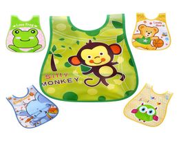 Baby Bibs EVA Plastic Waterproof Burp Cloth Feeding Bib Cartoon Children Apron Babador de bebe5678401