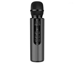 Microphones Wireless Microphone Dual Speaker Condenser Bluetooth Karaoke For KaraokeSingingChurchSpeech Black12819997