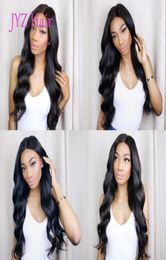 Natural Colour Full Lace Wigs Body Wave Human Hair Brazilian Peruvian Malaysian Indian Body Wave Lace Front Human Hair Wigs With Ba2141228