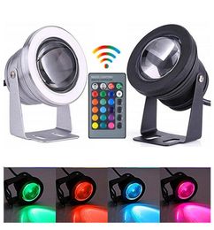 Aluminum Adjustable RGB LED Underwater Light 10W 12V Aquarium Fountain Pool Light IP68 Waterproof With Remote Controller5931594