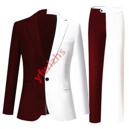 Wedding Tuxedos One Button Mens Suit Notch Lapel Formal Business Mens Jacket Blazer Groom Tuxedo Coat Pants 215111517