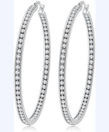 Hoop Huggie Crystal Stainless Steel Earring For Women Hypoallergenic Jewellery Sensitive Ears Large Big Earrings Hoops JewelryHoop9352449