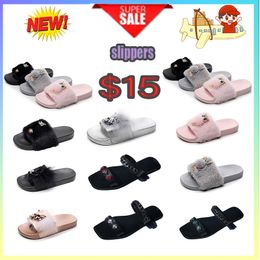 Designer Casual Platform slippers summer sliders men women rainbow slides sandals pink blue memory sandals soft thick cushion cloud indoor GAI