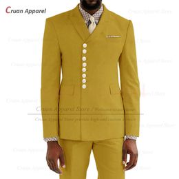 Formal Suit for Men Wedding Banquet Groomsman Elegant Blazer Pants 2 Pieces Evening Party Tailor-made Classic Male Costumes