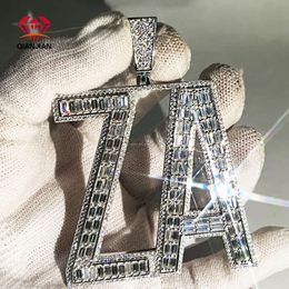 Custom Iced Out Sterling Sier Gold Plated VVS Moissanite Diamond Pendant