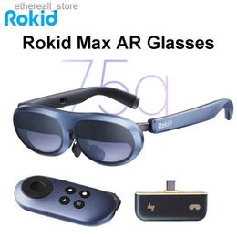 VR/AR Devices Rokid Max AR 3D Smart Glasses Micro OLED 215 Max Screen 50 FoV Viewing VR Glasses Suitable for Mobile/Switch/PS5/Xbox/PC VR All in One Machine Q240306