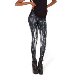 Leggings Fashion Design Women Black Galaxy Leggings Space Mechanical steel tube air bubbles Print Pants Legging GL19