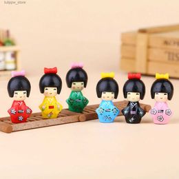 Decorative Objects Figurines 12 Pcs Japanese Kimono Household Handicraft Home Decoration Toys for Girls Traditional Lovely Mini PlaythingL240306