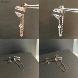 Stud Designer high-quality ear Studs Earrings series Single diamond sliding asymmetric Earrings For Women Valentines Day Jewellery gift 240306