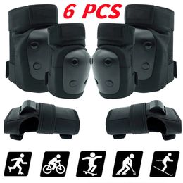 6Pcs/Set Roller Skating Protector Elbow Knee Pads Wrist Guard Kids Adults Riding Skateboard BMX Bicycle Sports Protective Gear 240304