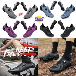 deszigner Cycling Shoes zcMen Sports Dirt Road Bike Shoes Flat Speed Cycling Sneakers Flats Mountain Bicycle Footwear SPD Cleats Shoes 36-47 GAI