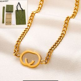 Pendant Classic Design Letter High Quality Jewelry Long Chain for Women Love Wedding Gift Necklace