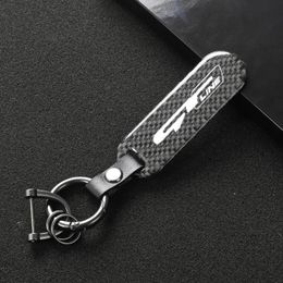 Keychains Keychain For Sonata Kia GT LINE ELANTRA Sportage Stinger 2021 K5 Gtline Peugeot Carbon Fibre Car Logo Key Ring247P