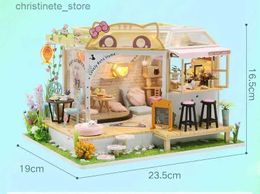 Architecture/DIY House New Diy Doll House Furniture Miniature Wooden Dollhouse Toys for Children Gifts New Year Chirstmas Gifts