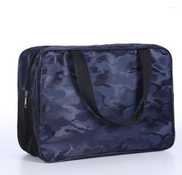 Cosmetic Bags Men Oxford Camouflage Printing Large Capacity Cross Bag