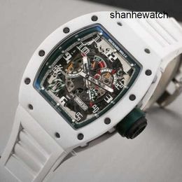 Wristwatch Fancy Watch RM Wrist Watch Rm030 White Ceramic Le Mans Limited Edition Fashion Leisure Business Sport