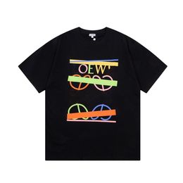 Luxury Mens Designer T-shirt Summer Striped Love Embroidered Ladies High Street Casual Couple Clothes Size M-xxl