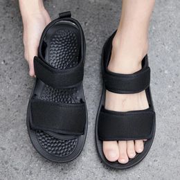 Sandals Summer Men Light Mesh Men's Beach Sandles 2024 Open Shoes Hook & Loop Breathable Sandalias Hombre
